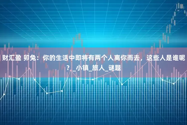 财汇盈 卯兔：你的生活中即将有两个人离你而去，这些人是谁呢？_小镇_旅人_谜题